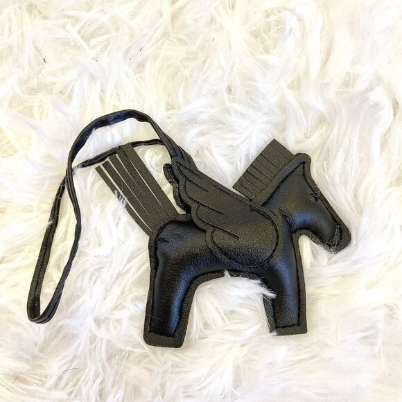 Black Winged Horse Bag Charm or Keychain - Picture 4 of 4